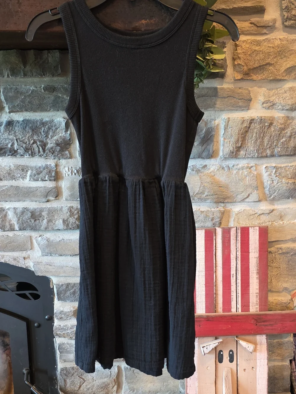 GAP Kids Size MED. Black Sleeveless Cotton Blend Dress